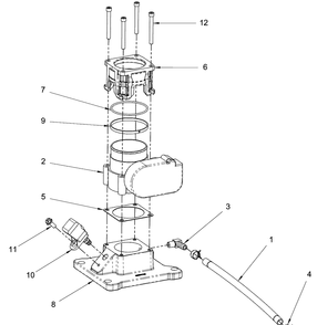 Engine Group - Throttle Mixer Diagram and Parts List for 076160-05  Briggs and Stratton Generator